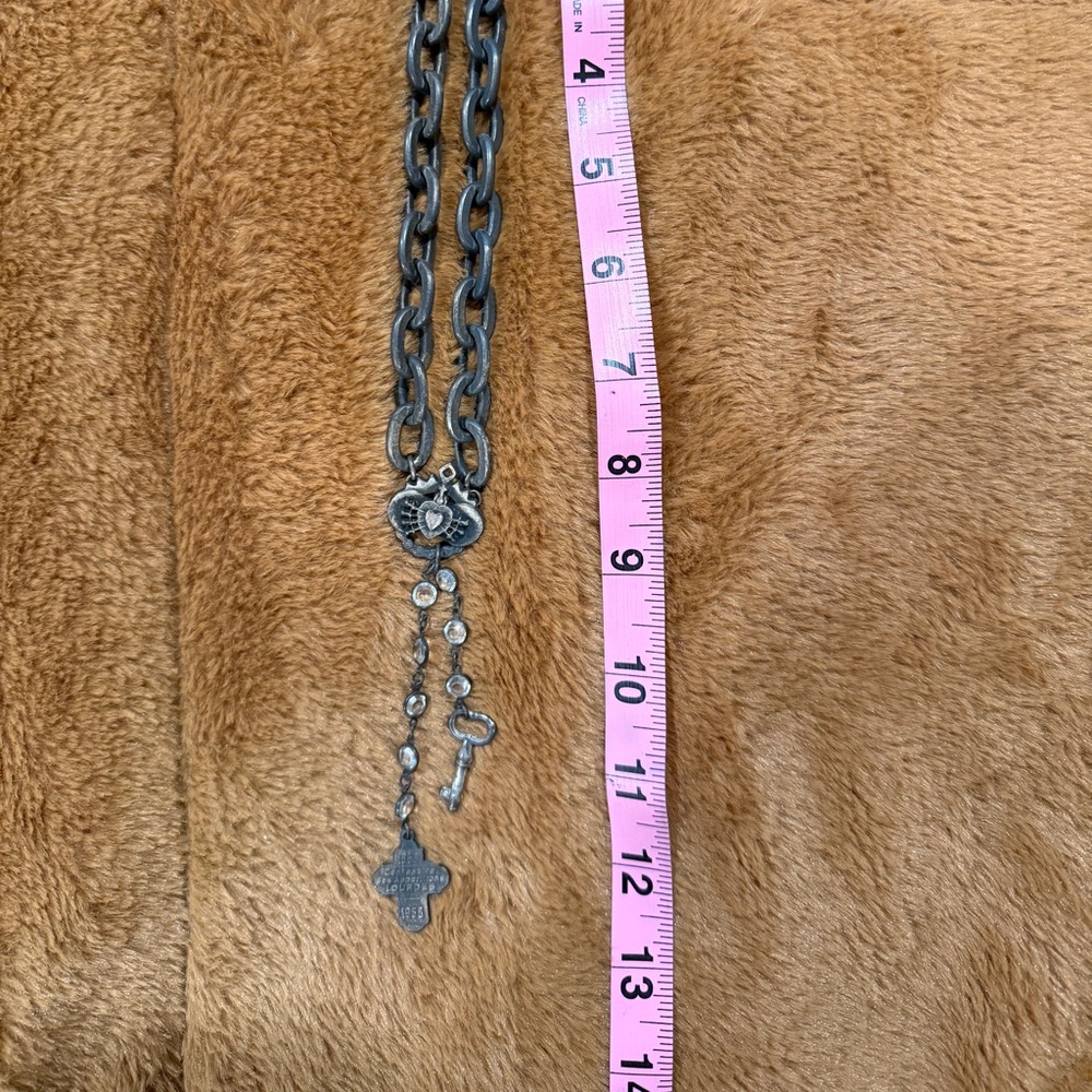 Silver Chain Necklace with Charms